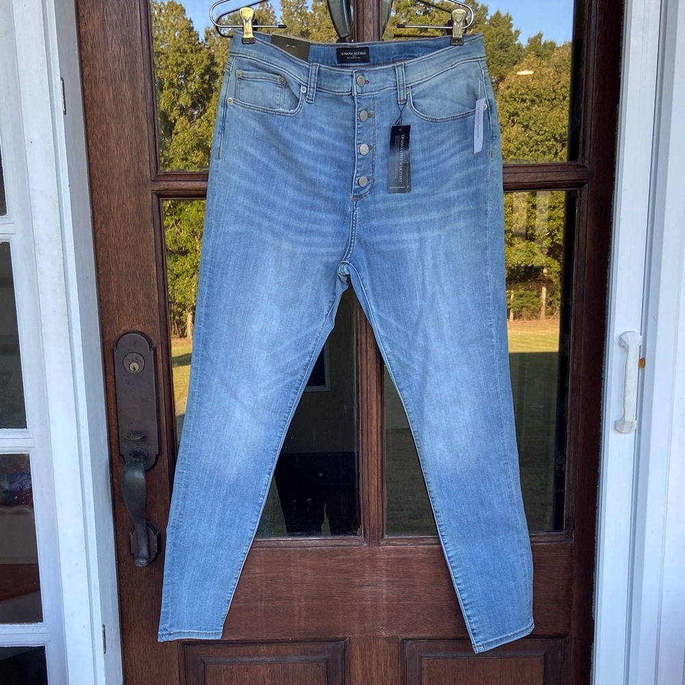 BANANA REPUBLIC‎ Factory High Rise Skinny Button Fly Jeans. NWT. Size 31/12